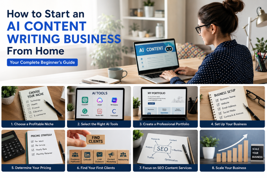 AI content, AI content writing business, AI content writer, AI writing services, content writing business, freelance AI writer, SEO content writing, AI copywriting, work from home business, content marketing, AI writing tools, online business, freelance writing