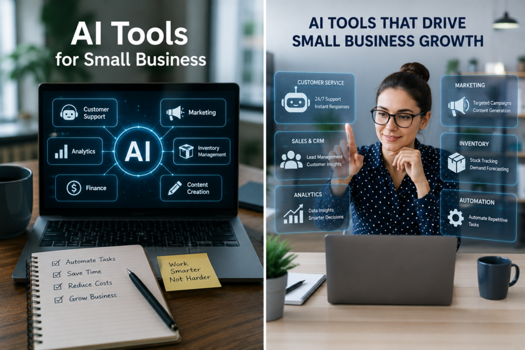 AI Tools, single mom, artificial intelligence for small business, AI automation, small business technology, AI customer service, AI marketing tools, inventory management software, single mom entrepreneur, business automation, AI business solutions